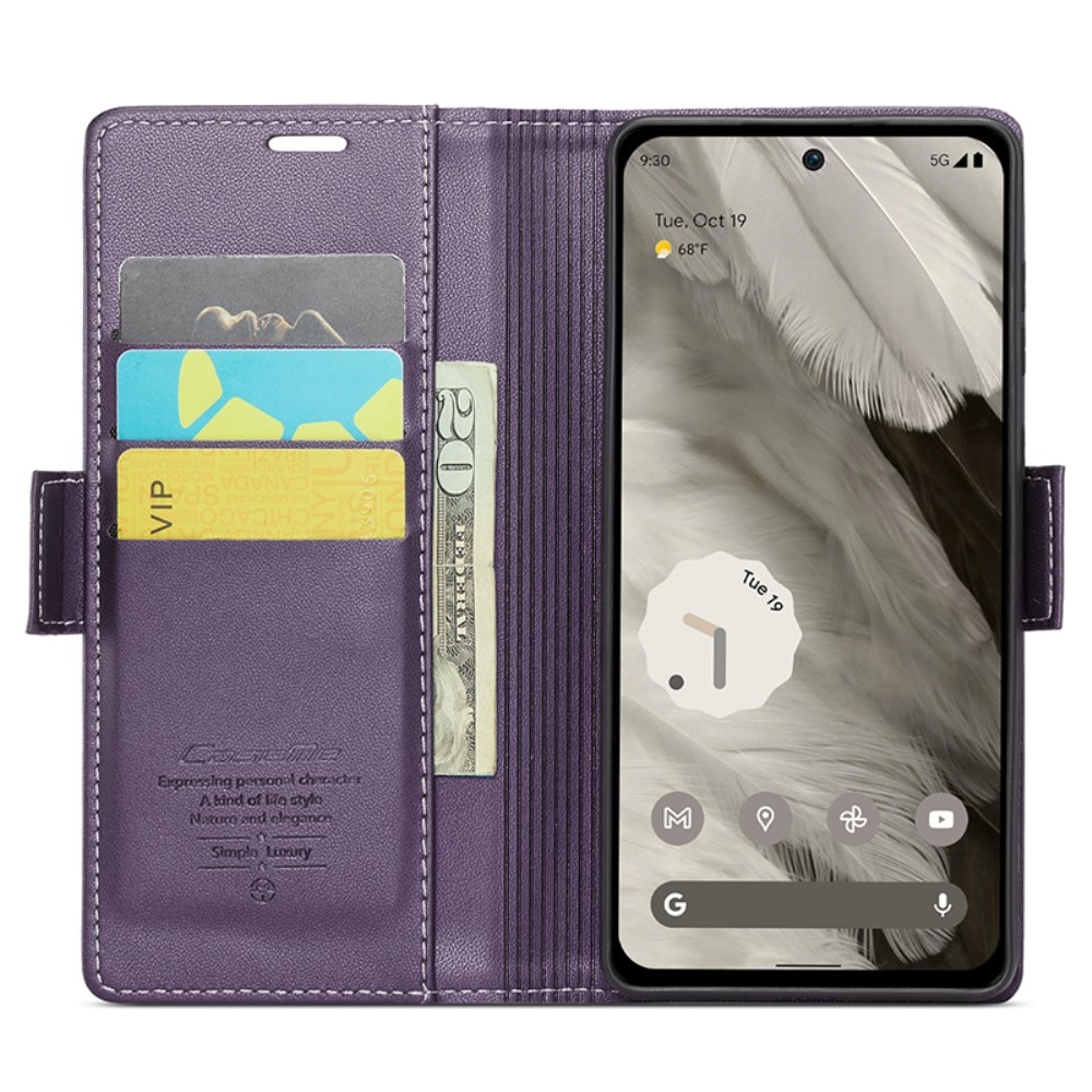 RFID blocking Slim Pung Etui Google Pixel 8 lila