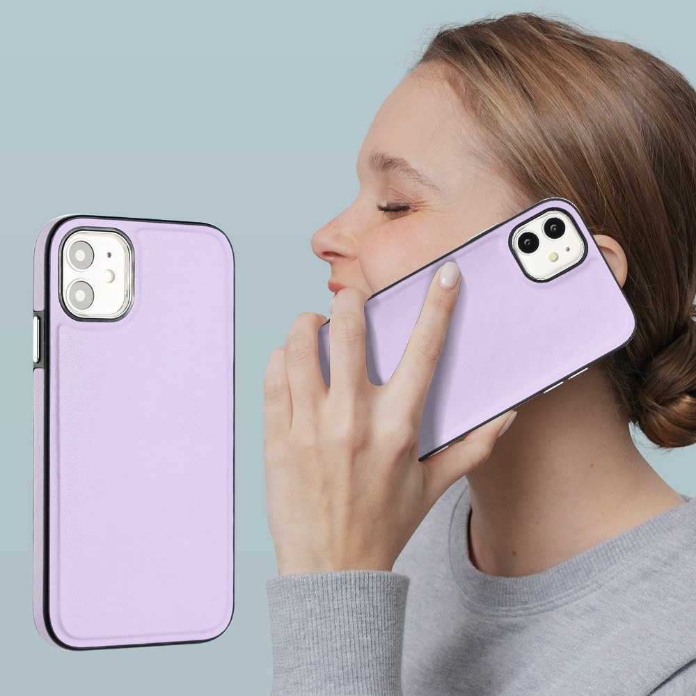 Lædercover iPhone 11 lila