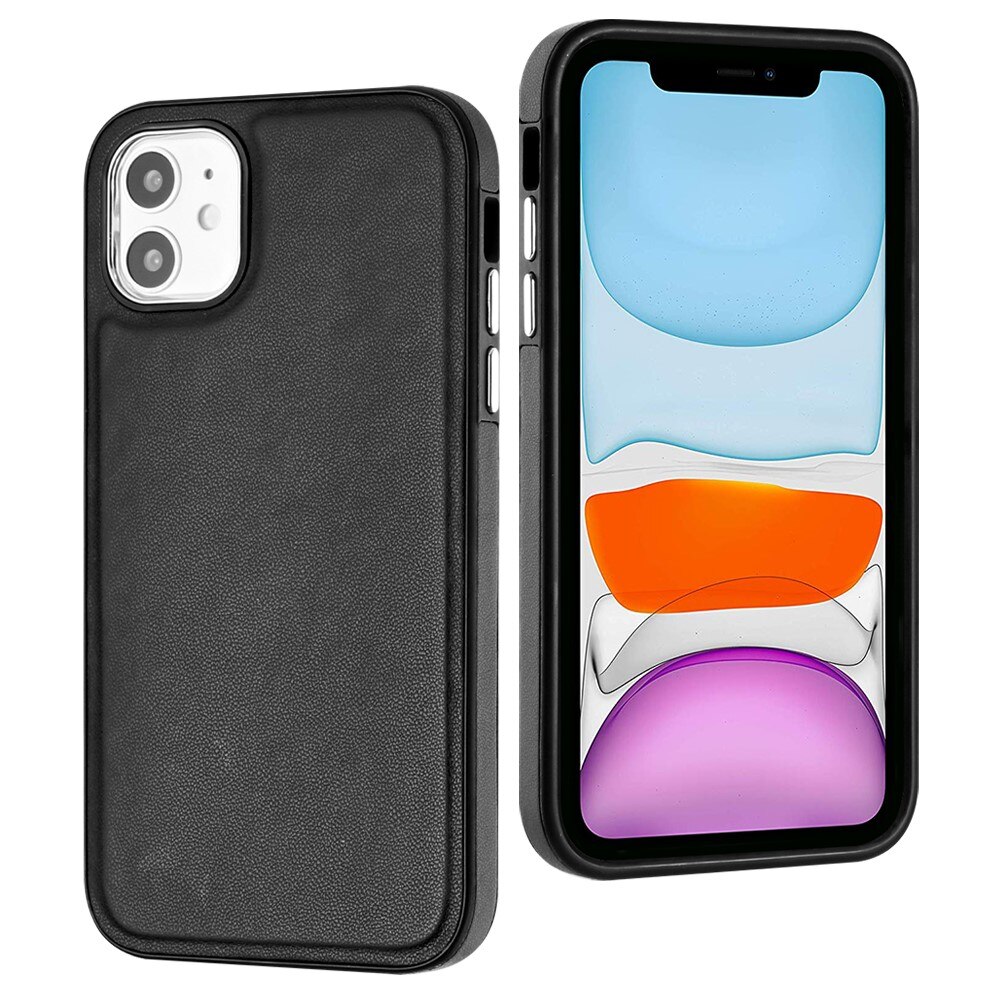 Lædercover iPhone 11 sort