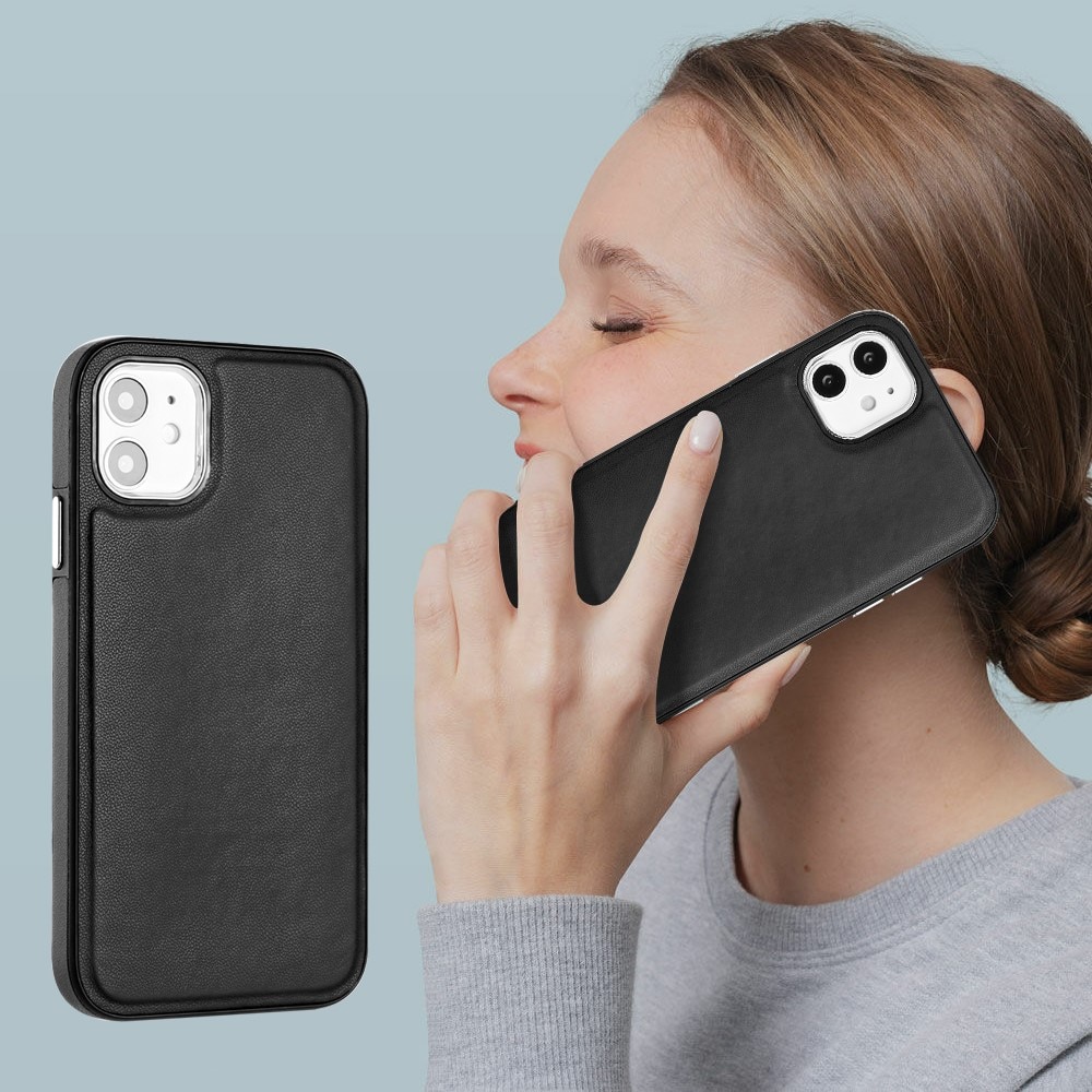 Lædercover iPhone 11 sort