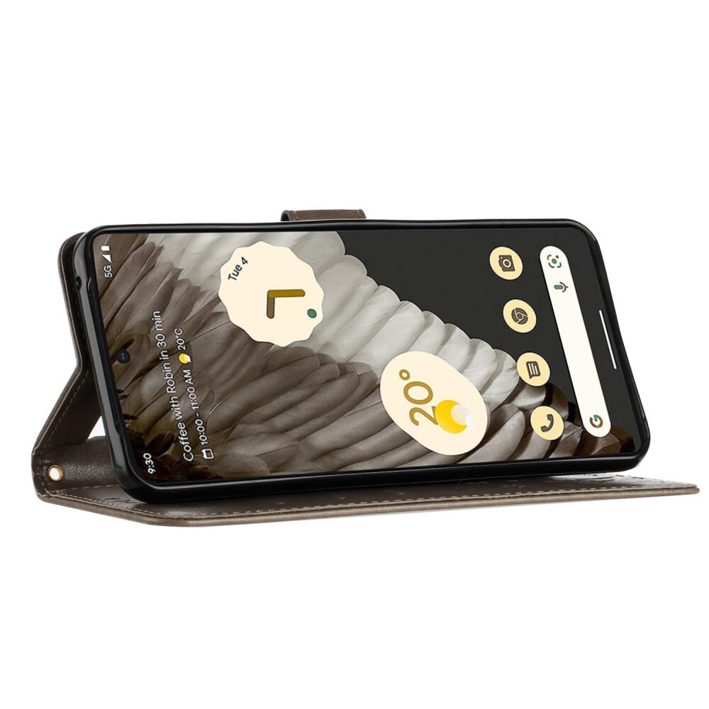 Læderetui Sommerfugle Google Pixel 8 Pro Grå