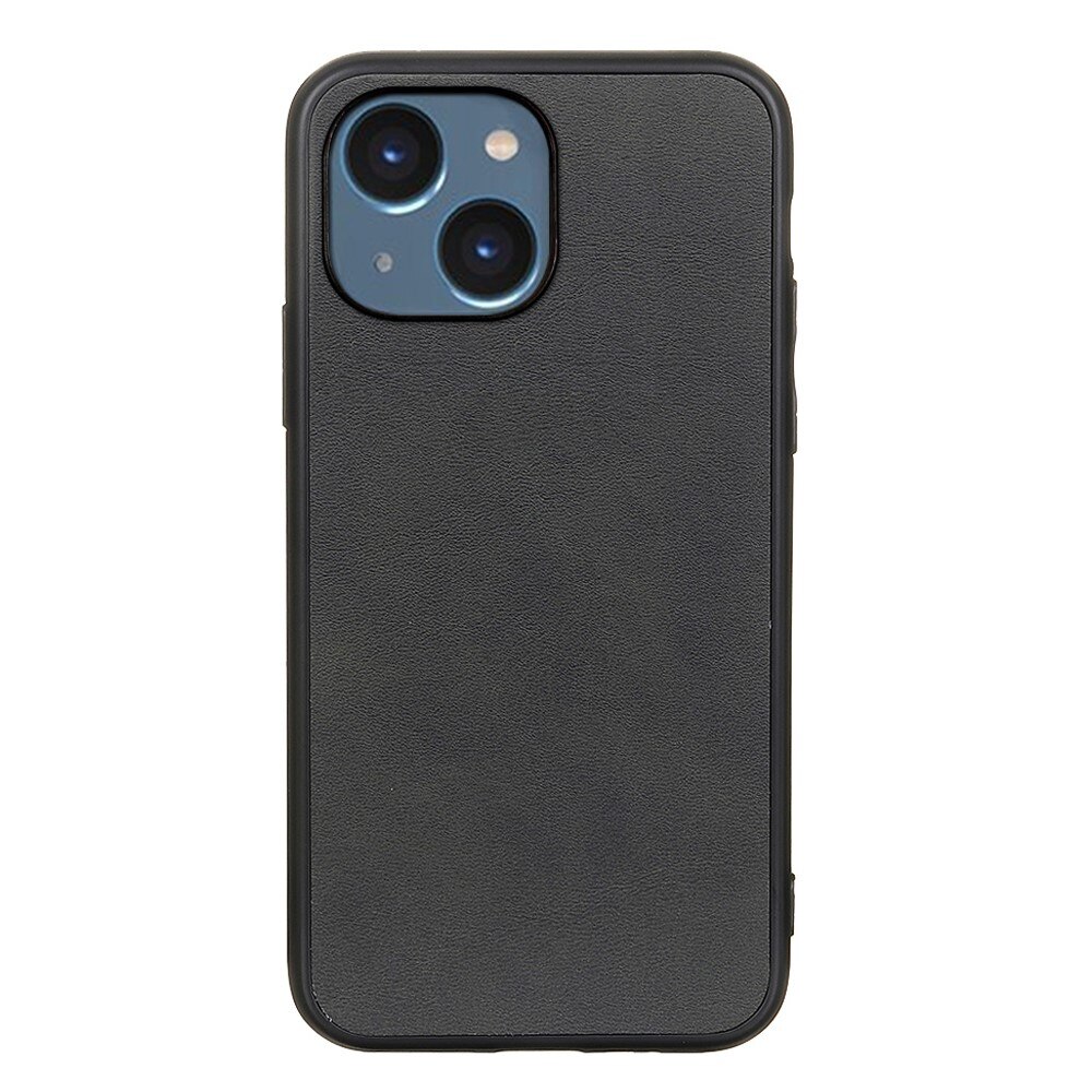 Lædercover iPhone 15 Plus sort