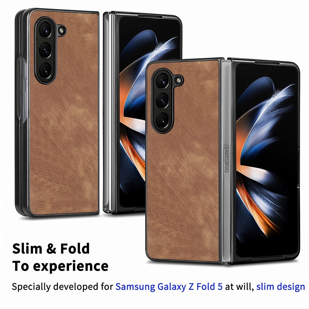 Lædercover Samsung Galaxy Z Fold 5 brun