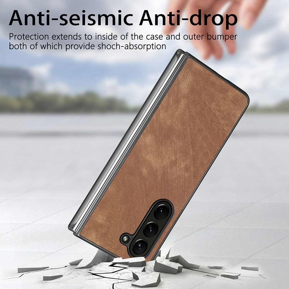 Lædercover Samsung Galaxy Z Fold 5 brun