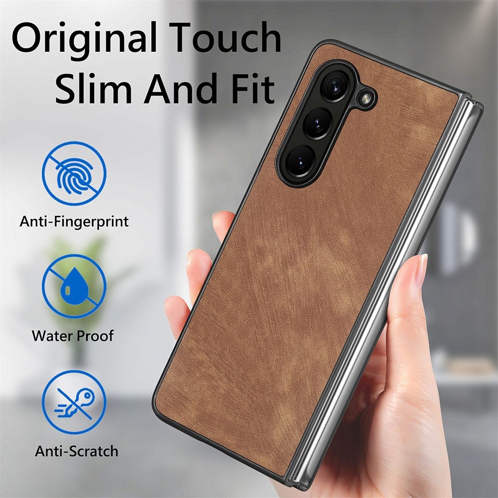 Lædercover Samsung Galaxy Z Fold 5 brun