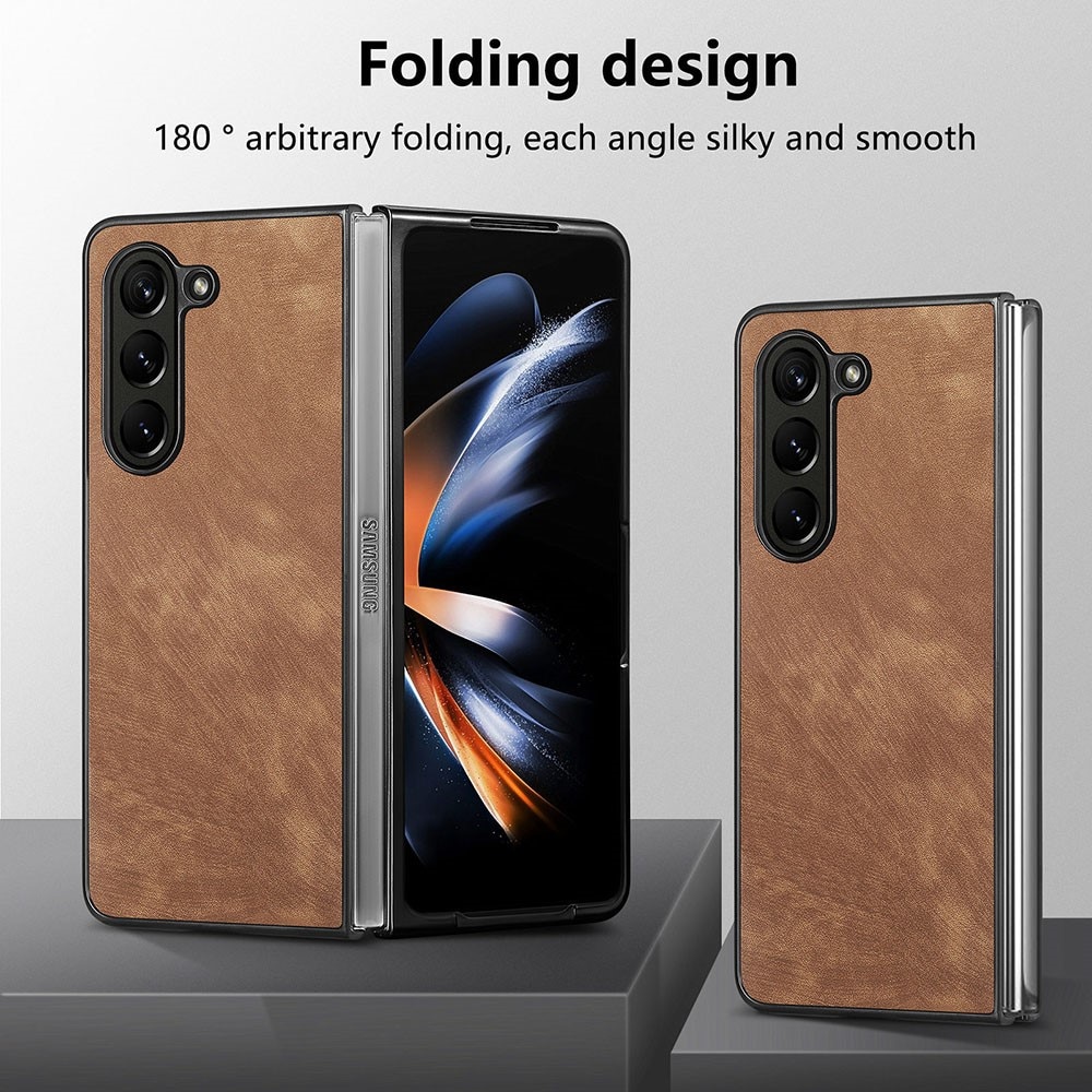 Lædercover Samsung Galaxy Z Fold 5 brun