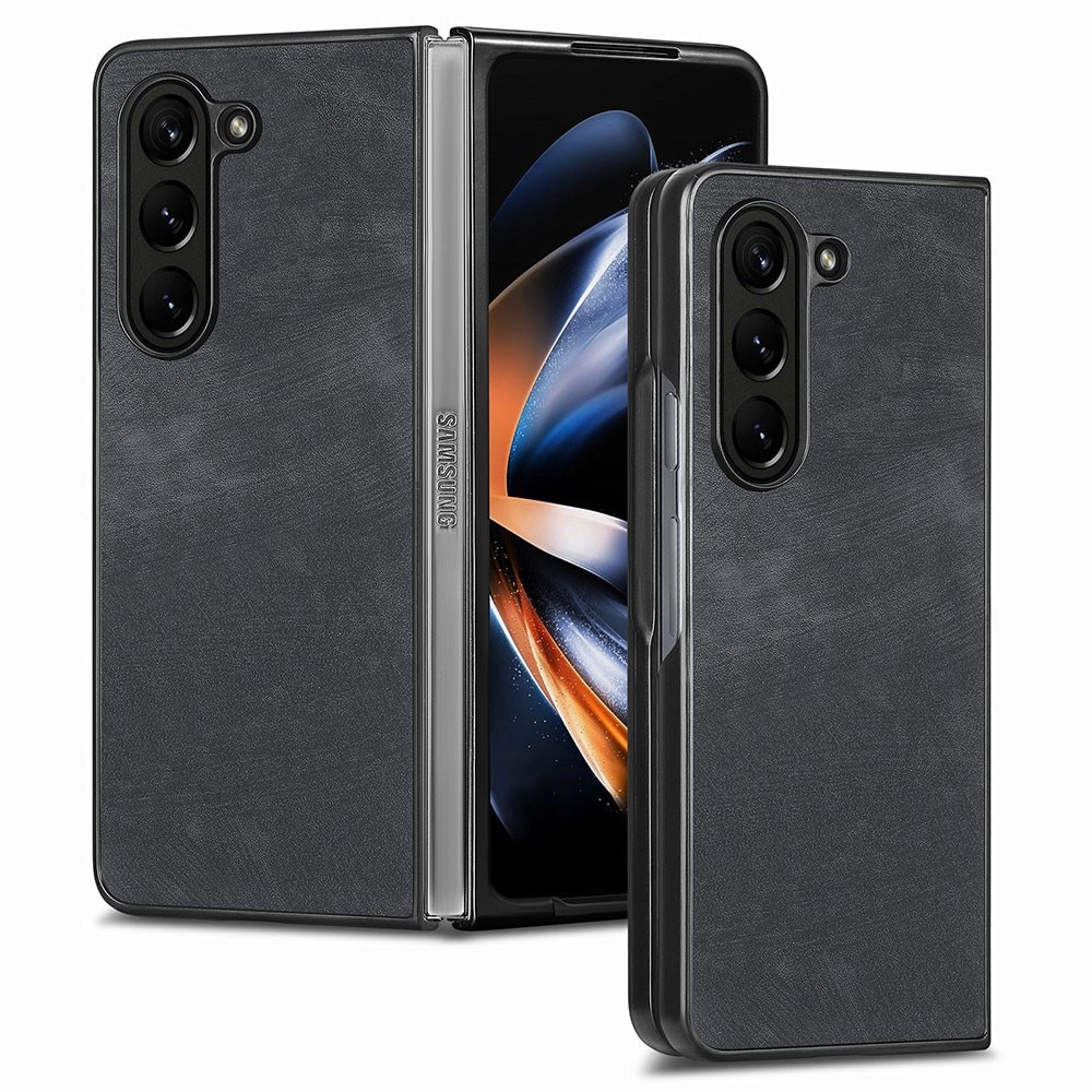 Lædercover Samsung Galaxy Z Fold 5 sort