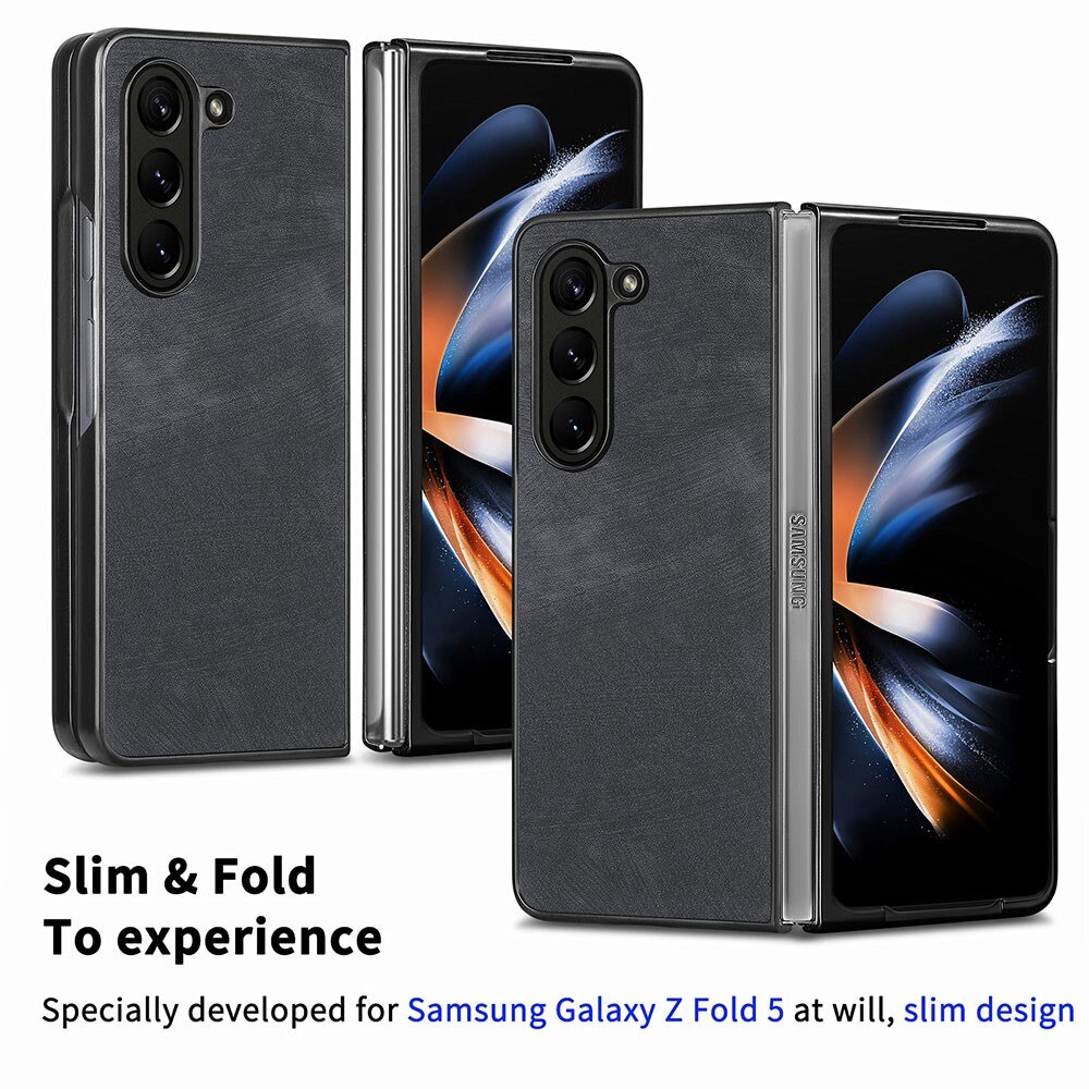 Lædercover Samsung Galaxy Z Fold 5 sort