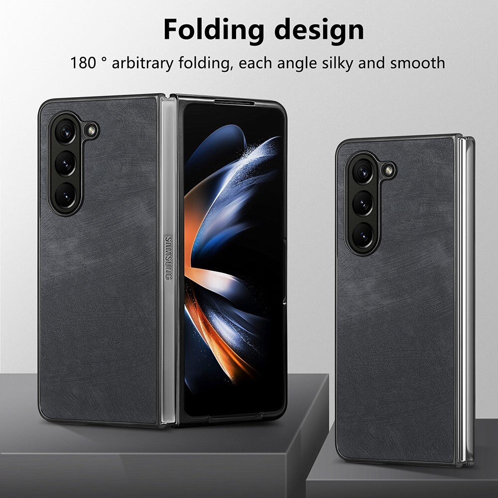 Lædercover Samsung Galaxy Z Fold 5 sort