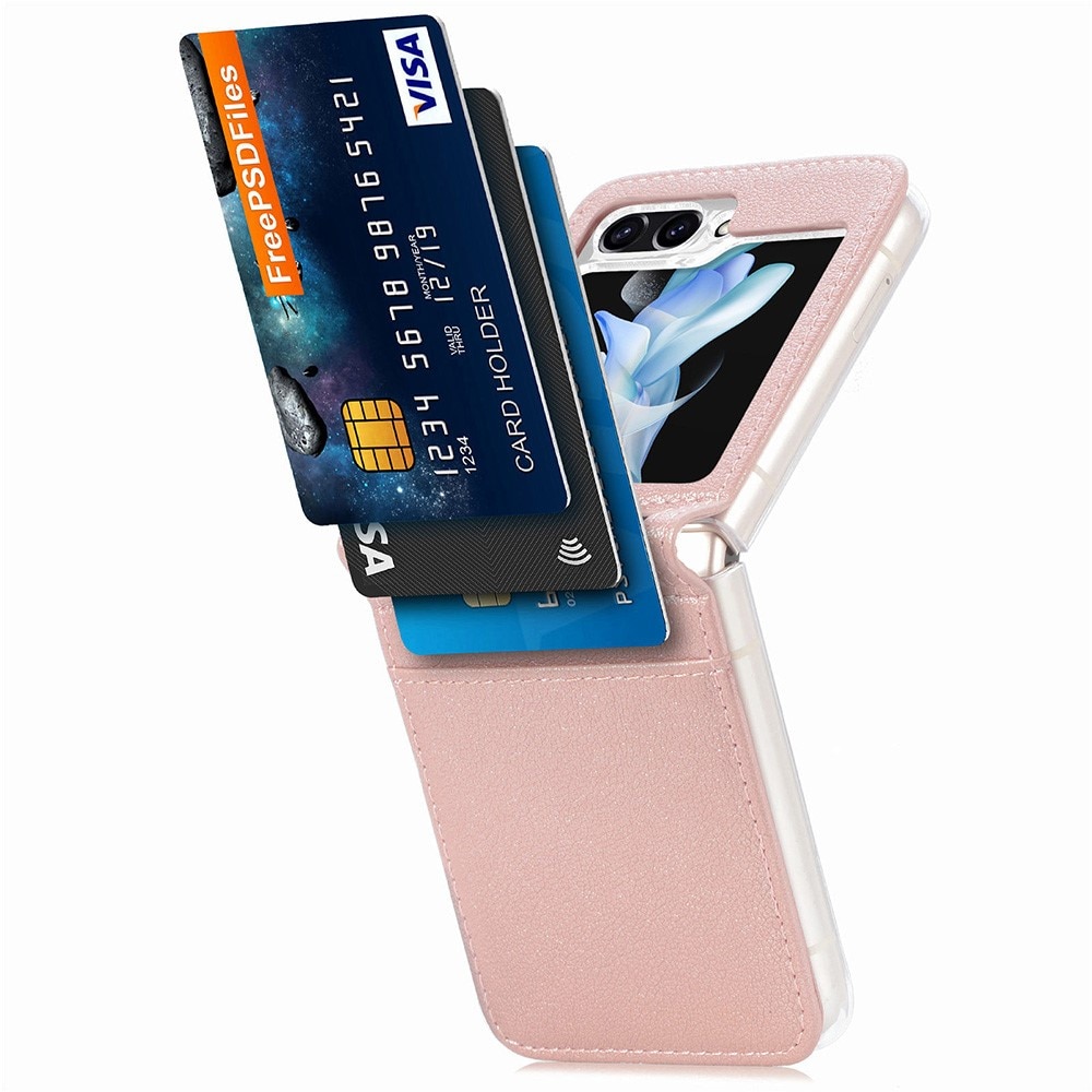 Slim Card Wallet Samsung Galaxy Z Flip 5 lyserød