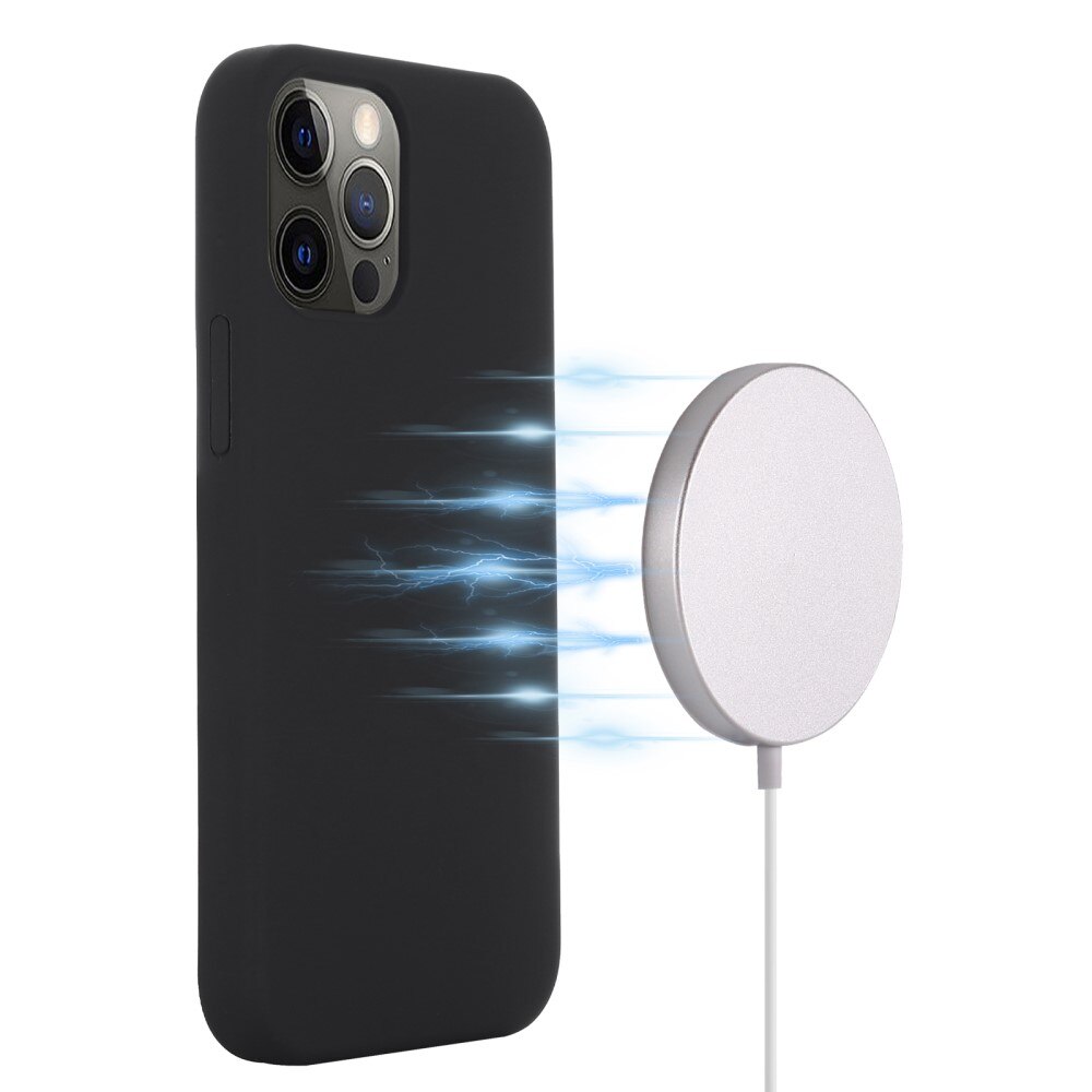 MagSafe Cover Silikone iPhone 15 Pro sort