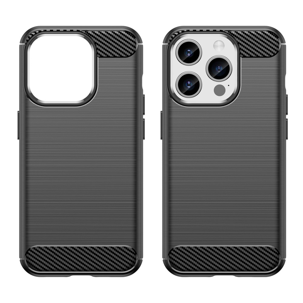 iPhone 15 Pro Max Cover TPU Brushed Sort