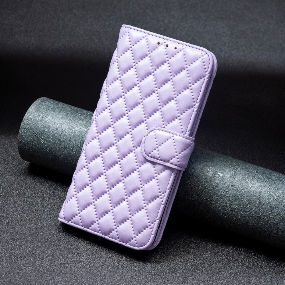 Tegnebogsetui iPhone 15 Quilted lila