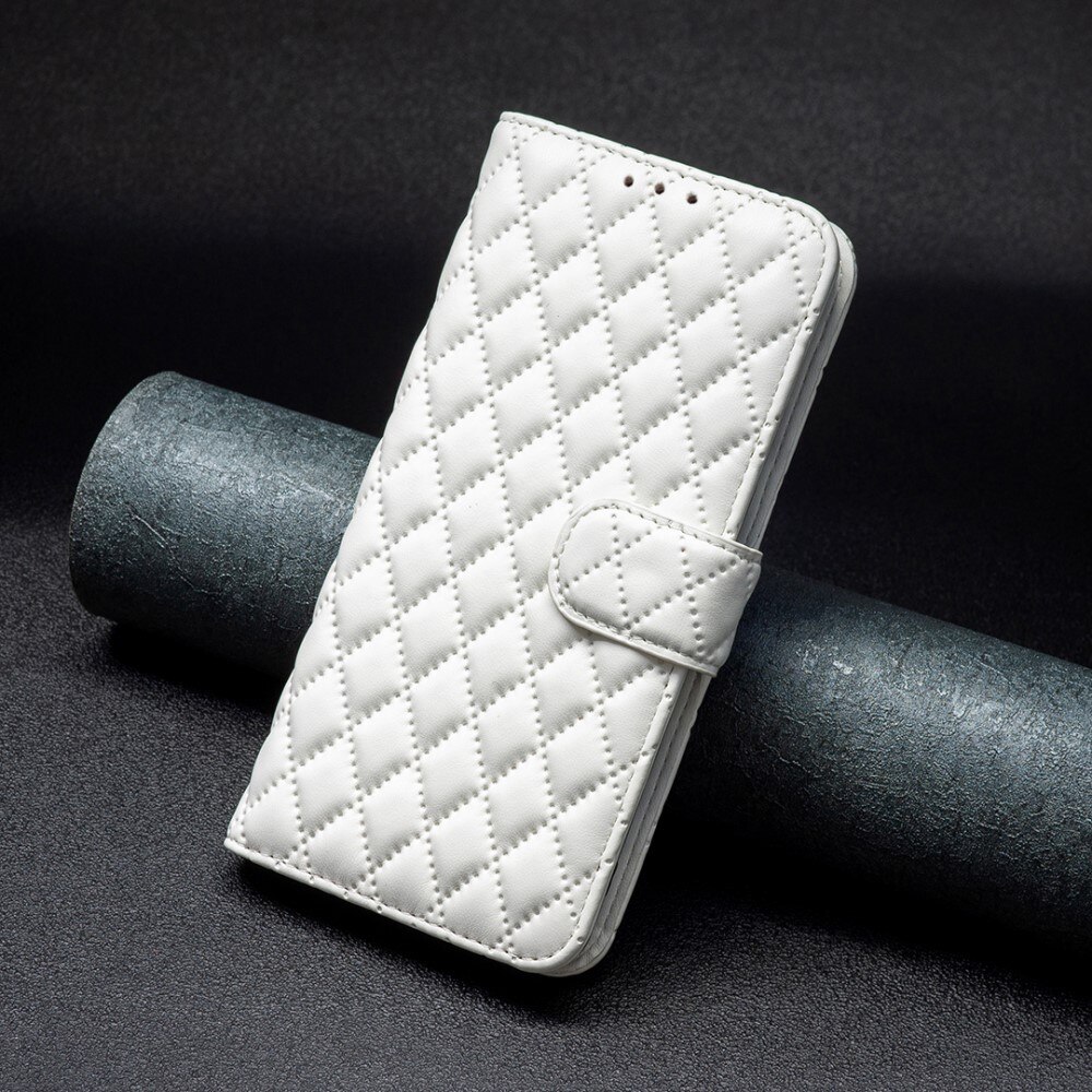 Tegnebogsetui iPhone 15 Quilted hvid