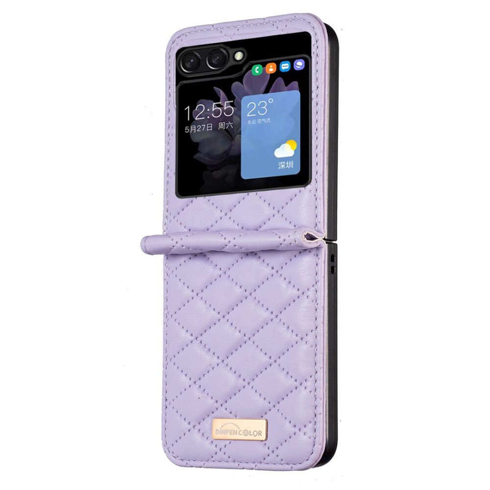 Etui Samsung Galaxy Z Flip 5 Quilted lila