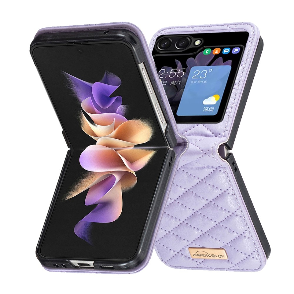 Etui Samsung Galaxy Z Flip 5 Quilted lila