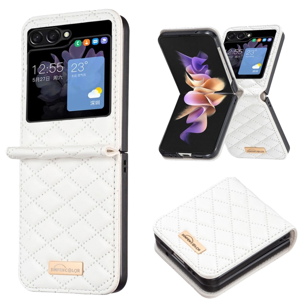 Etui Samsung Galaxy Z Flip 5 Quilted hvid