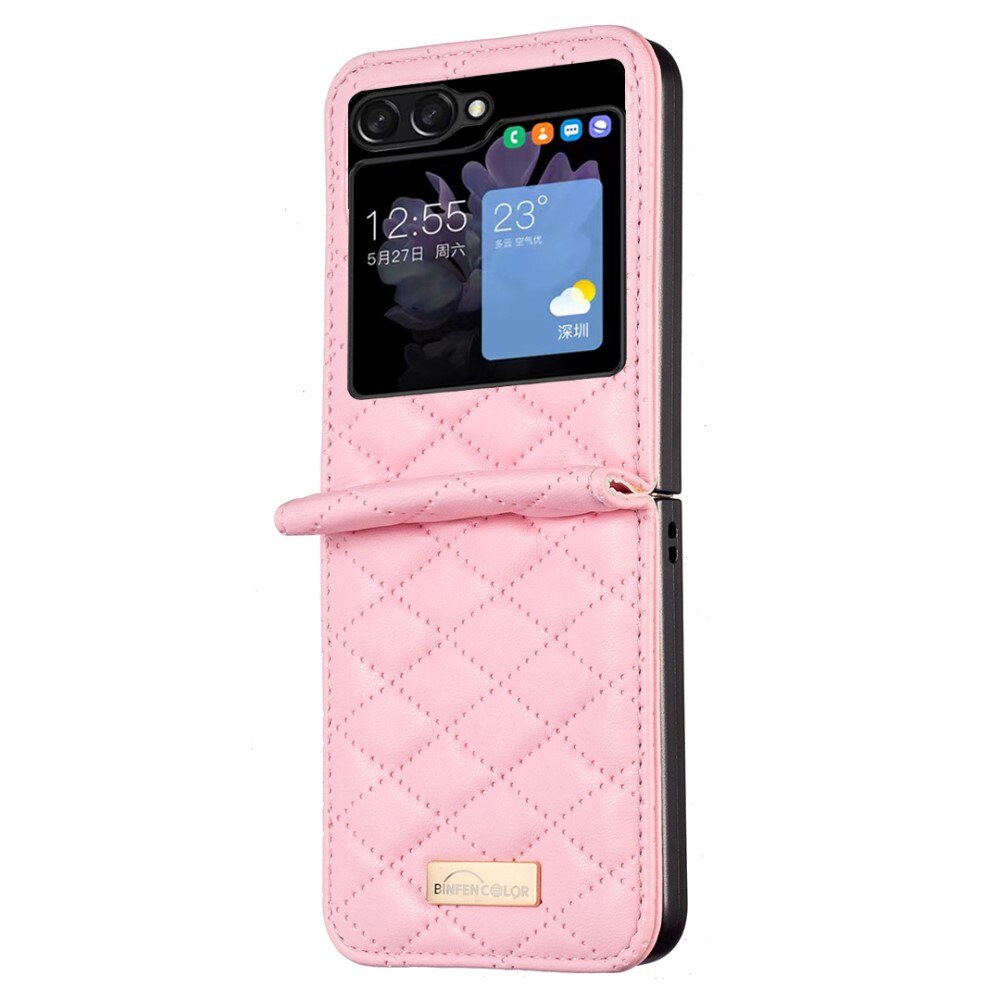 Etui Samsung Galaxy Z Flip 5 Quilted lyserød