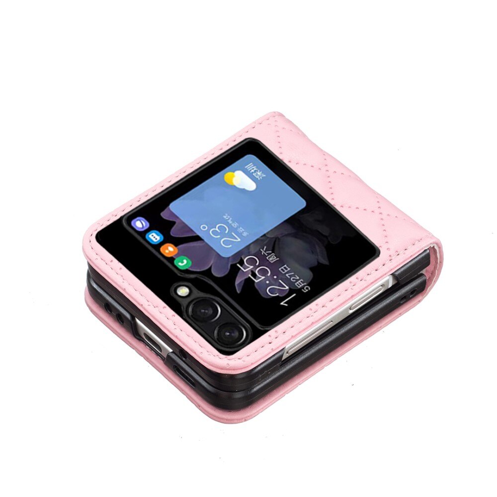 Etui Samsung Galaxy Z Flip 5 Quilted lyserød