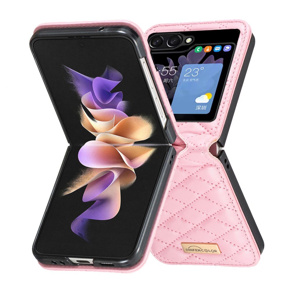 Etui Samsung Galaxy Z Flip 5 Quilted lyserød
