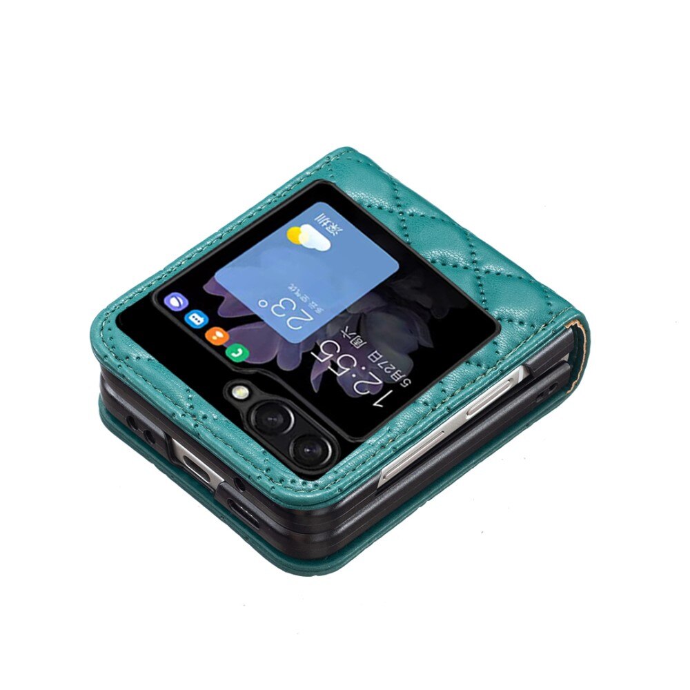 Etui Samsung Galaxy Z Flip 5 Quilted grøn