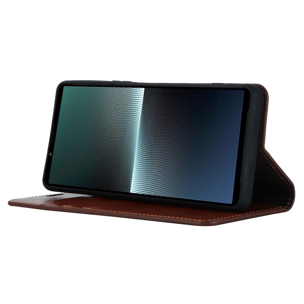 Mobiltaske Ægte Læder Sony Xperia 1 V Brun