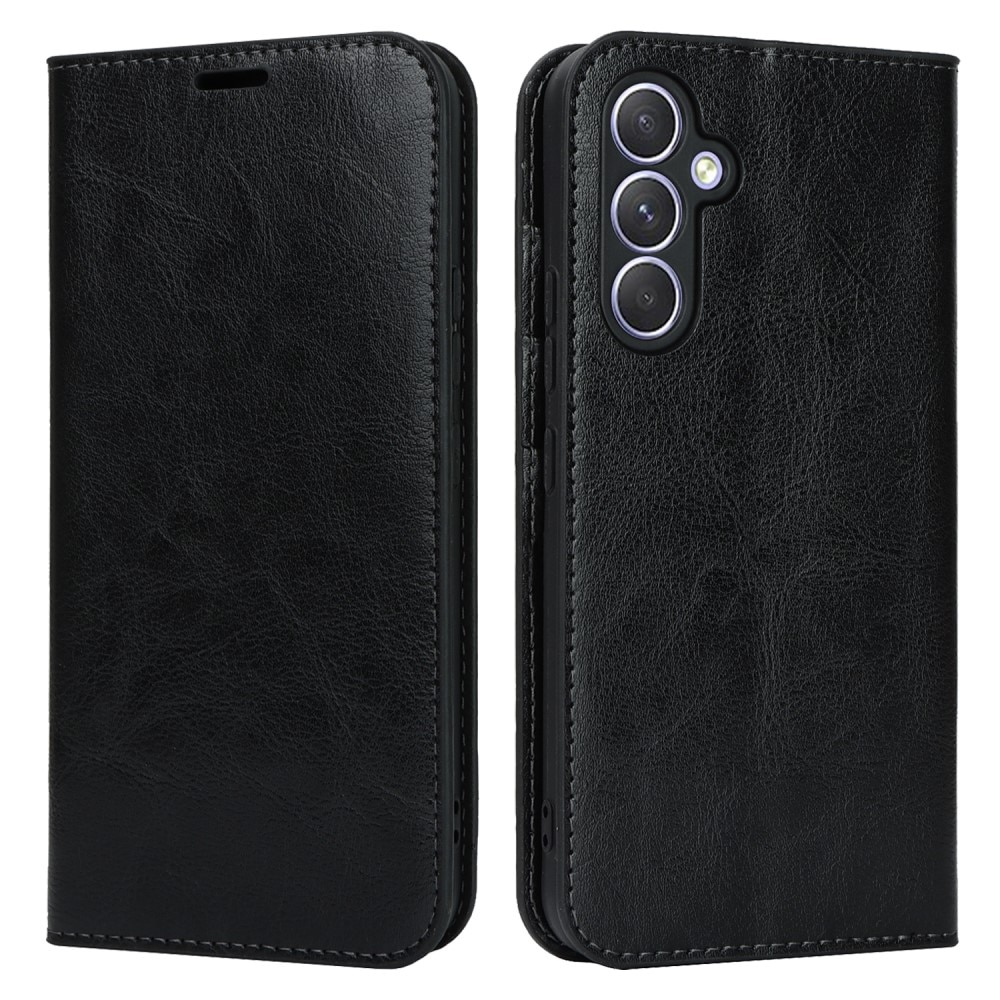 Mobiltaske Ægte Læder Samsung Galaxy A55 sort