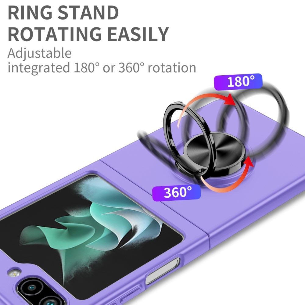 Samsung Galaxy Z Flip 5 Cover magnetisk ringholder lila