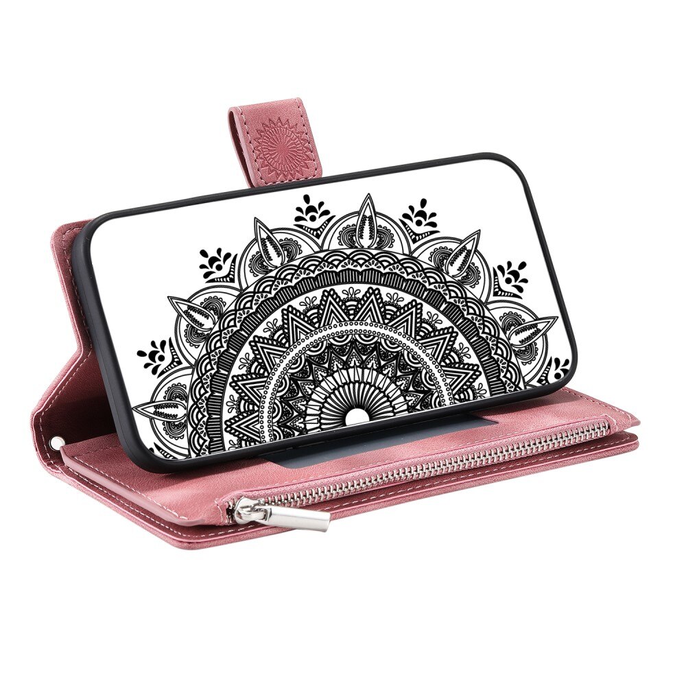 Pung Taske iPhone 15 Mandala lyserød