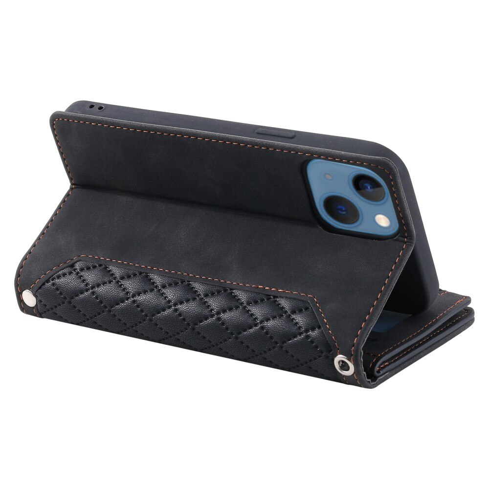 Pung Taske iPhone 15 Quilted Sort