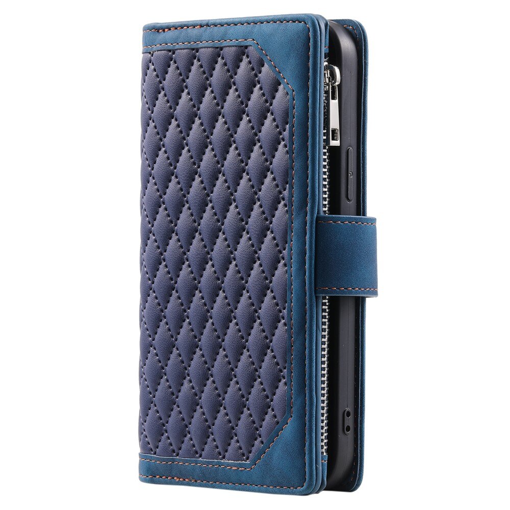 Pung Taske iPhone 15 Plus Quilted Blå