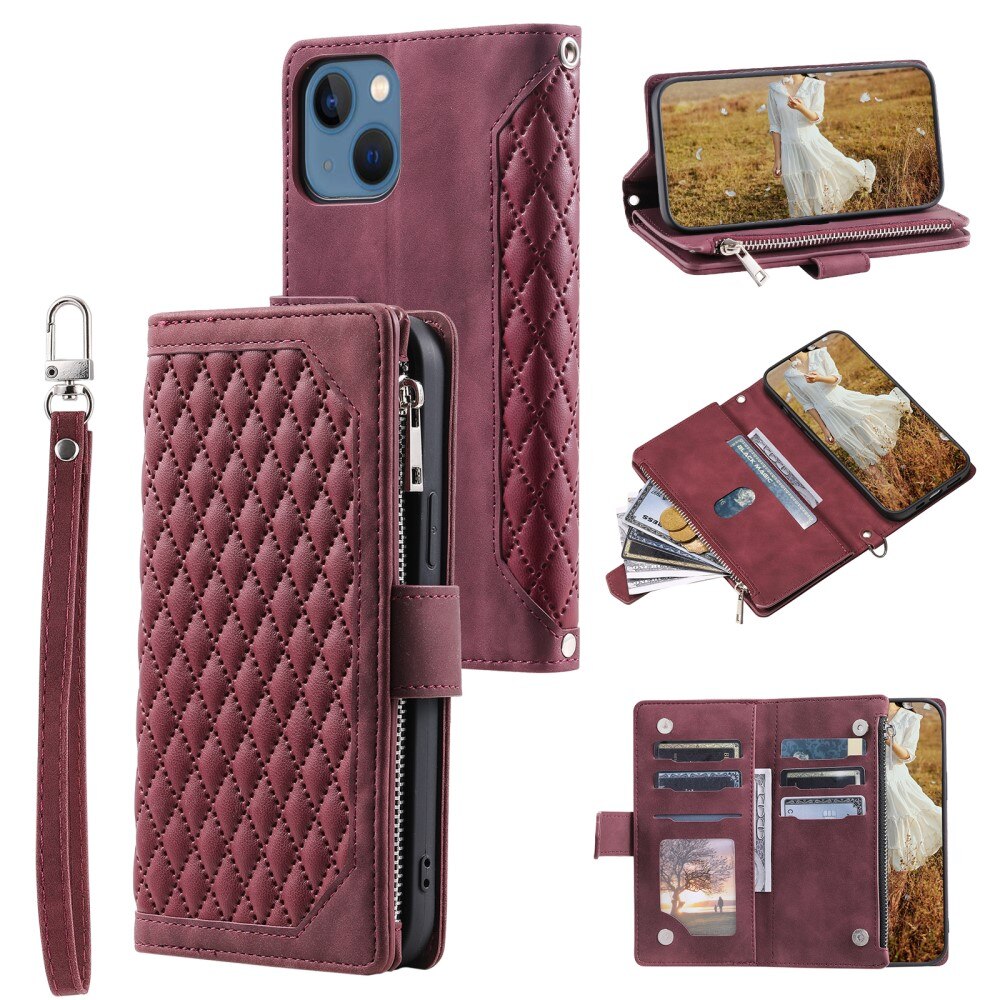 Pung Taske iPhone 15 Plus Quilted Hvid