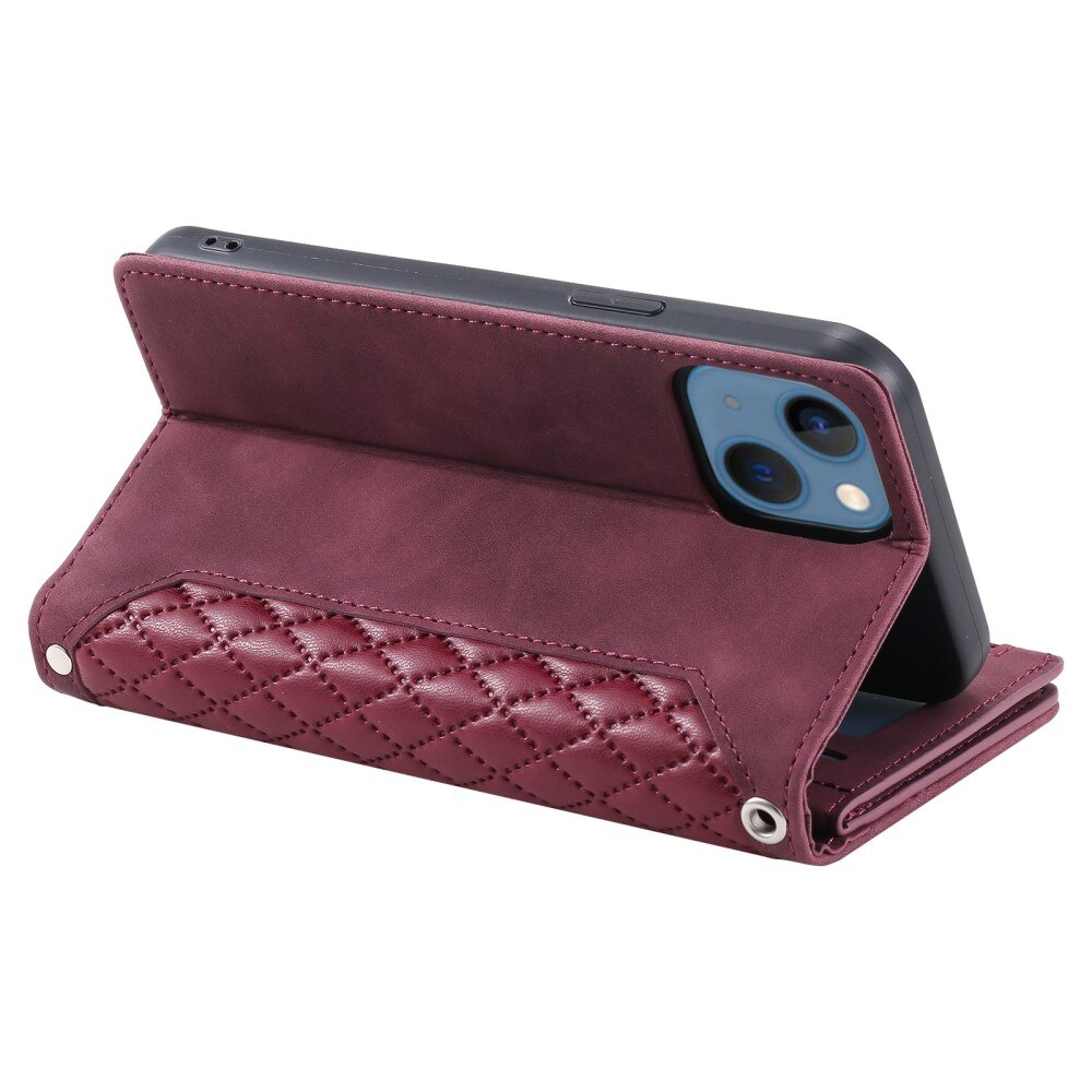 Pung Taske iPhone 15 Plus Quilted Hvid