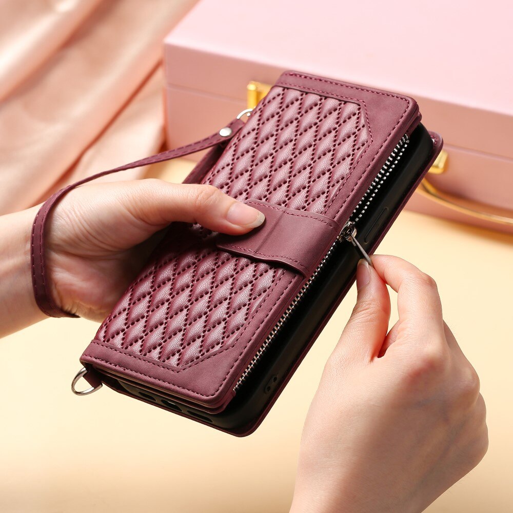 Pung Taske iPhone 15 Plus Quilted Hvid