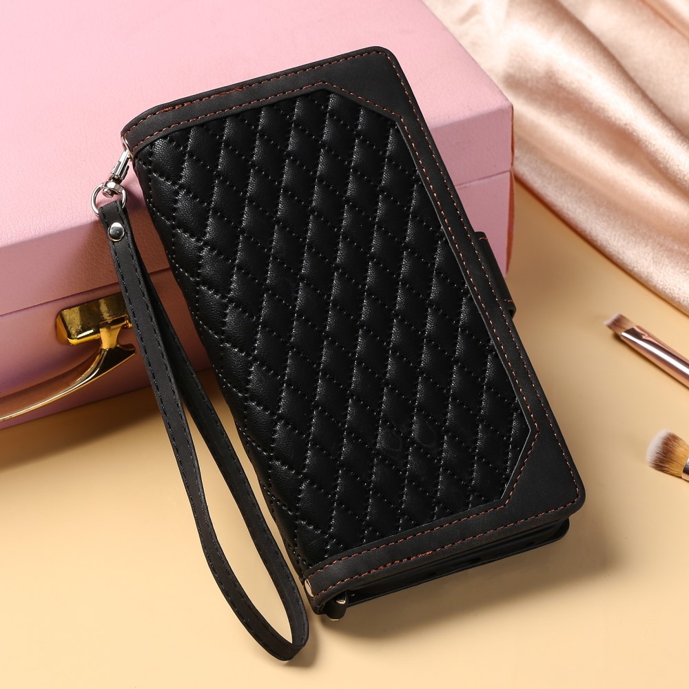 Pung Taske iPhone 15 Plus Quilted Sort