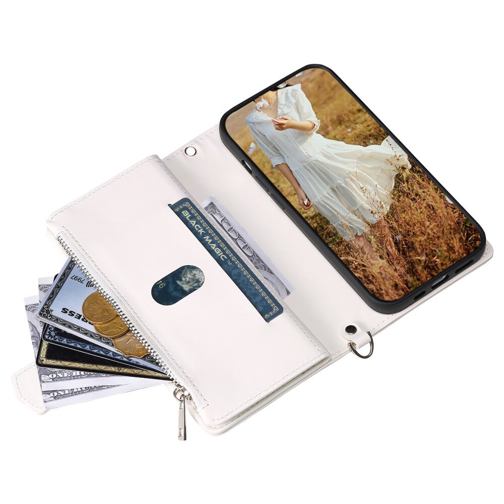 Pung Taske iPhone 15 Plus Quilted Hvid