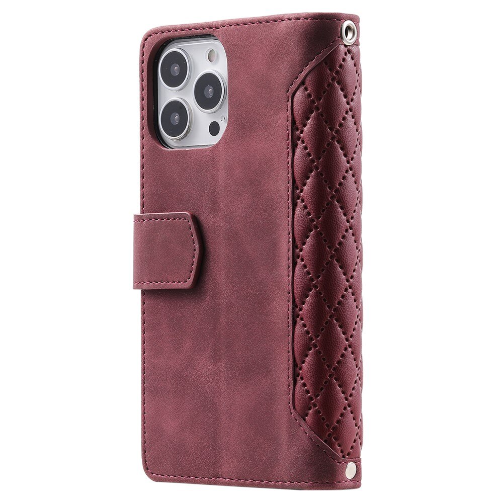 Pung Taske iPhone 15 Pro Max Quilted Rød