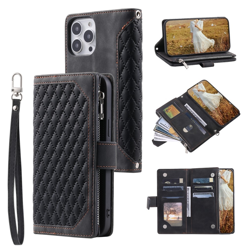 Pung Taske iPhone 15 Pro Max Quilted sort