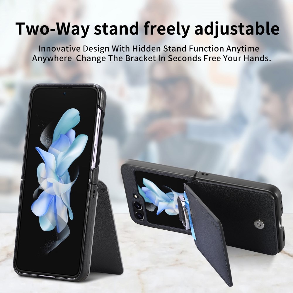 Samsung Galaxy Z Flip 5 Cover Ringholder + Kortholder sort