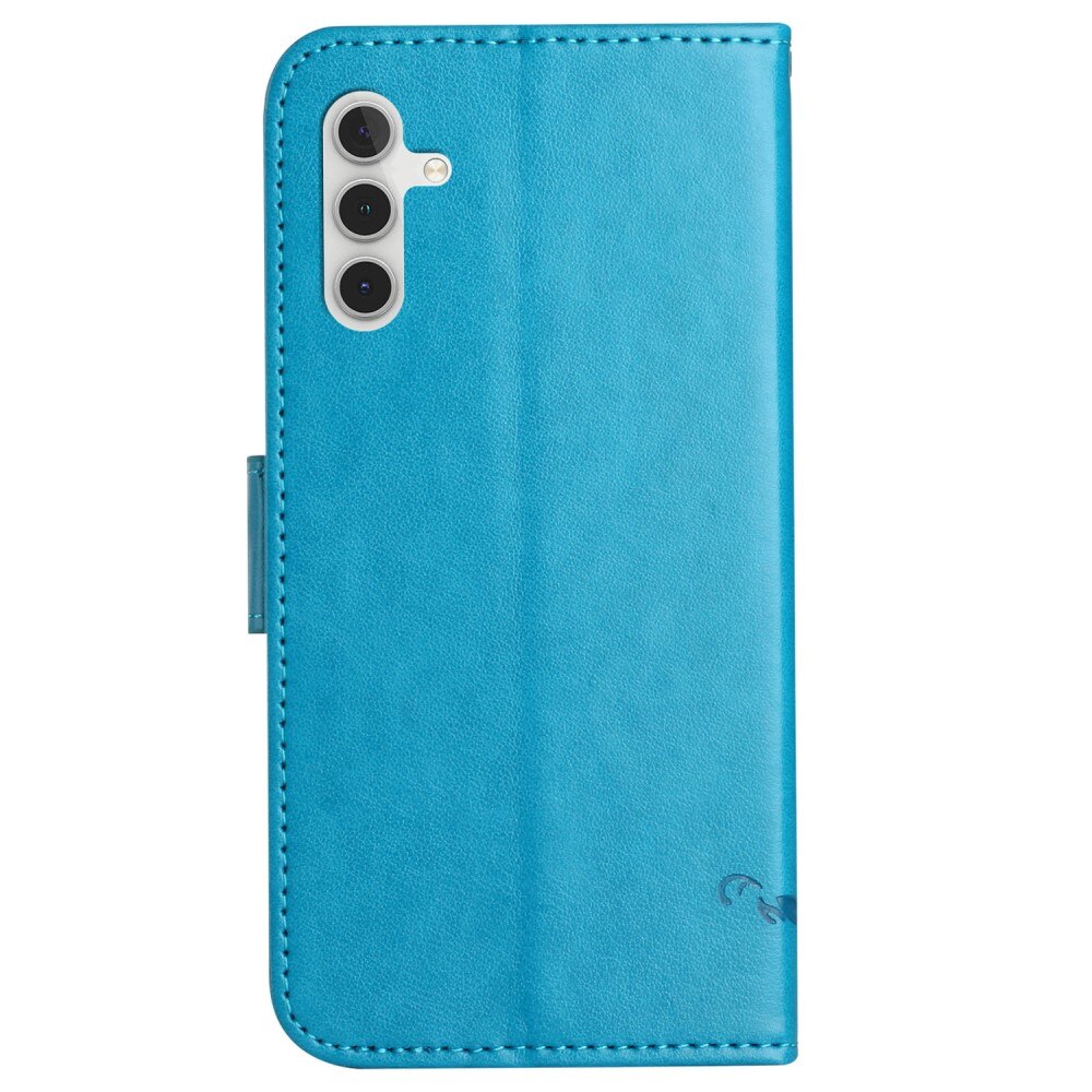 Læderetui Sommerfugle Samsung Galaxy S23 FE Blå