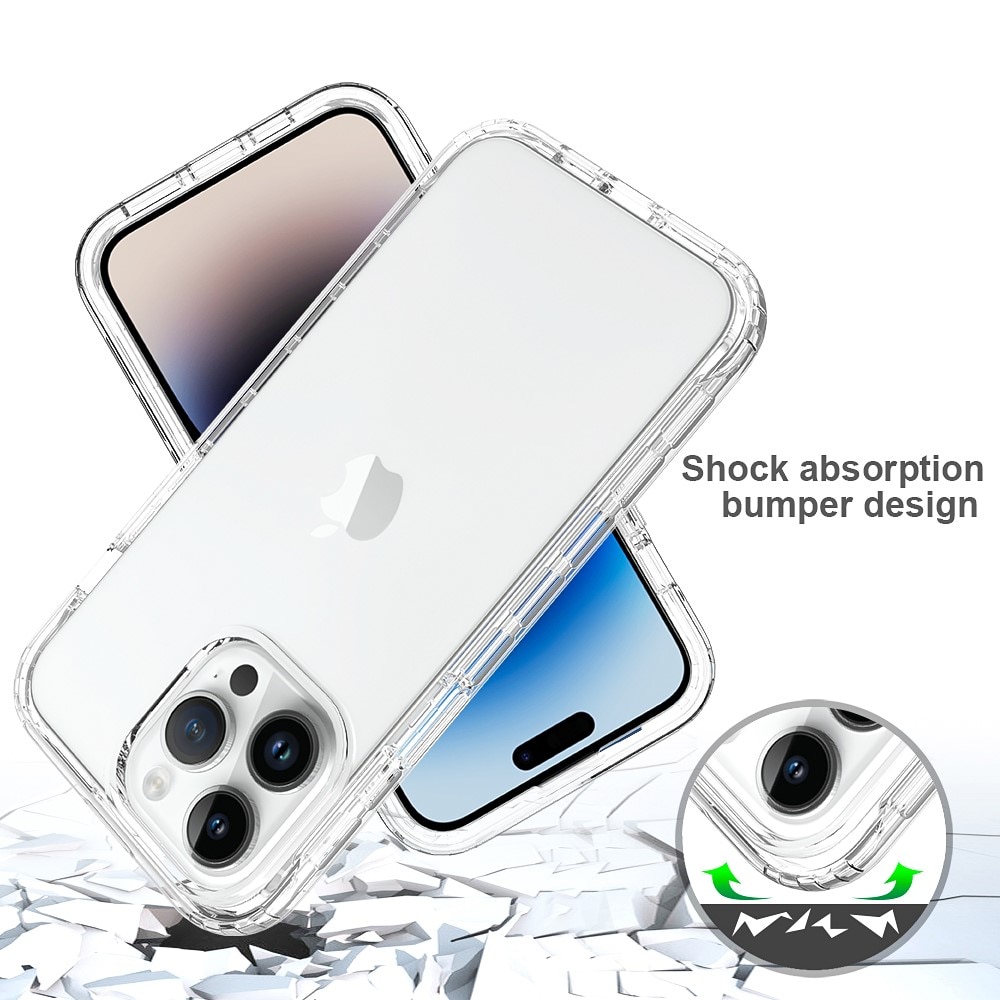 Full Protection Case iPhone 15 Pro Max gennemsigtig