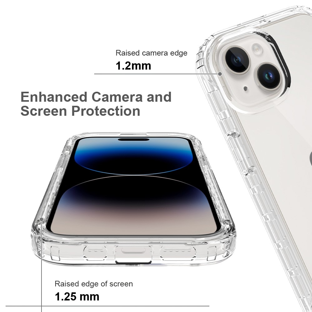 Full Protection Case iPhone 15 gennemsigtig