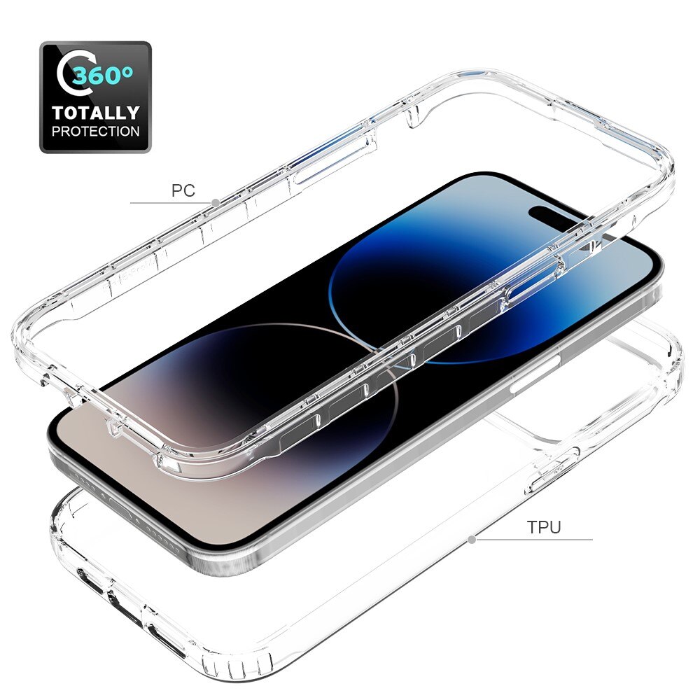 Full Cover Case iPhone 15 Pro Max Gennemsigtig
