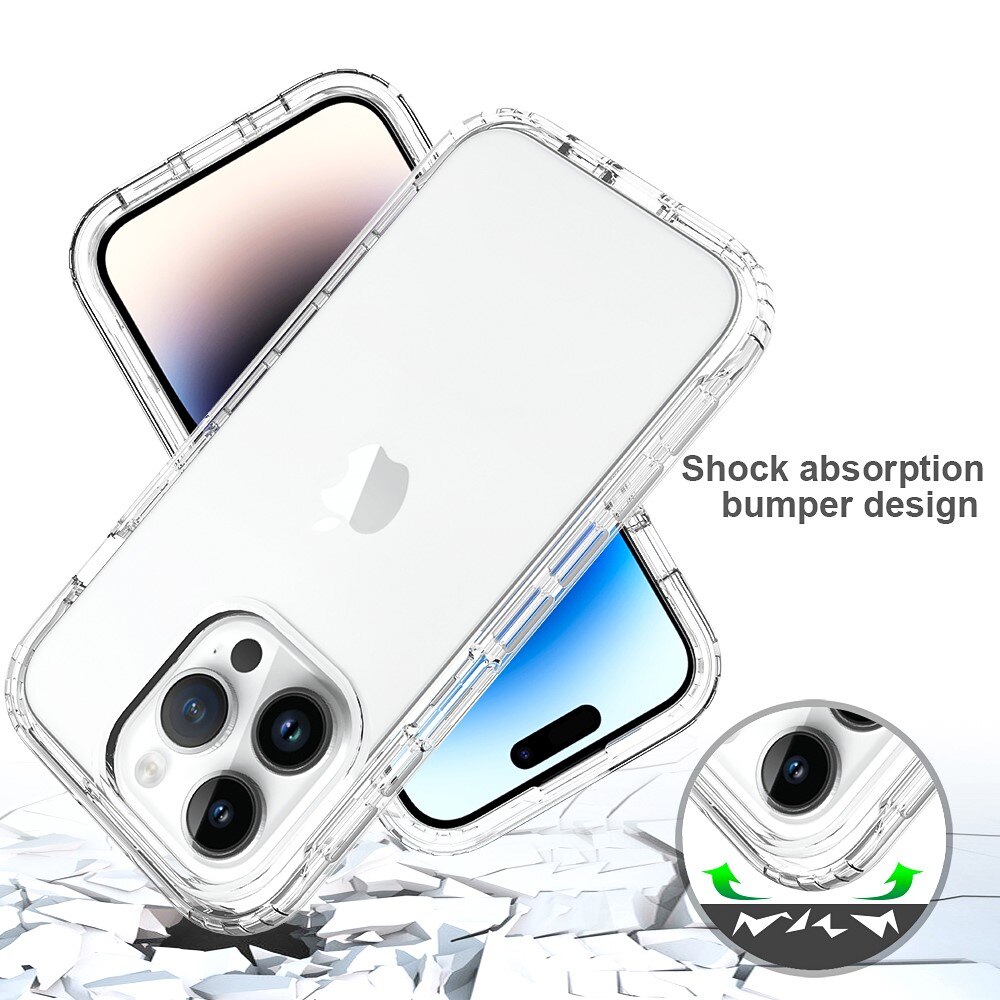 Full Cover Case iPhone 15 Pro gennemsigtig