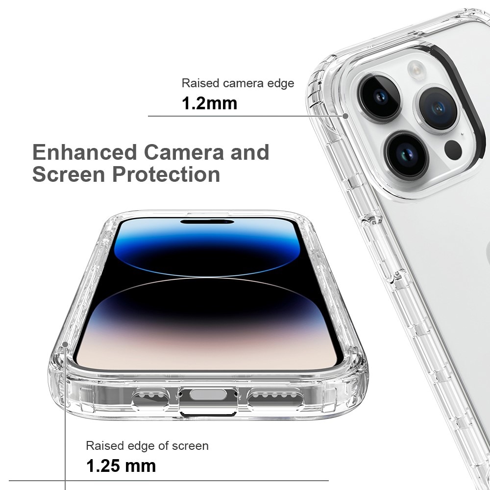 Full Cover Case iPhone 15 Pro gennemsigtig