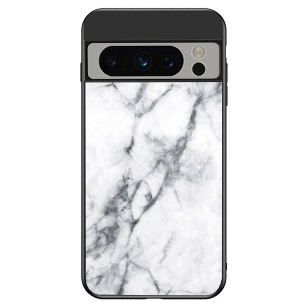 Cover Hærdet Glas Google Pixel 8 Pro hvid marmor