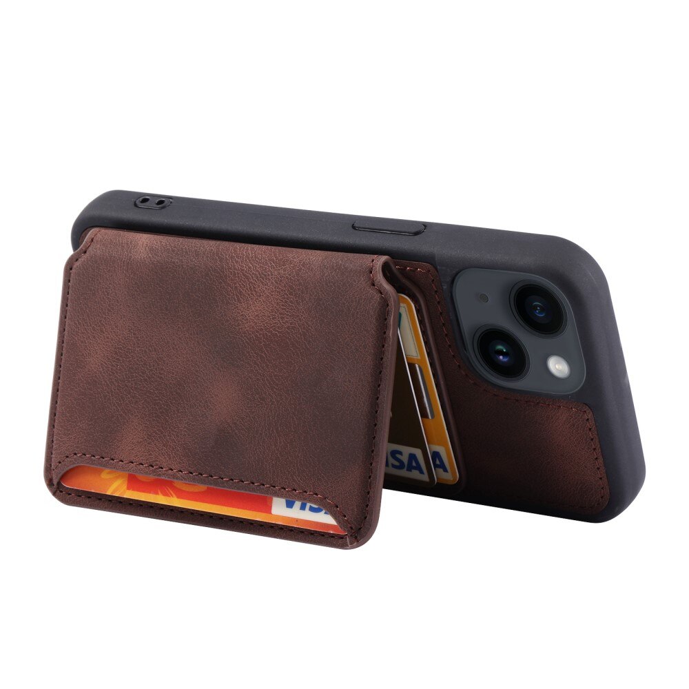 RFID blocking Multi-slot Cover iPhone 15 brun
