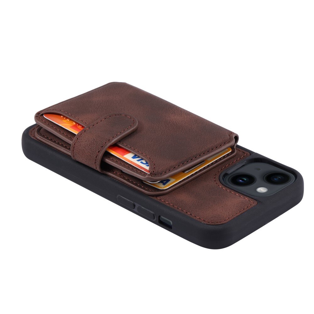 RFID blocking Multi-slot Cover iPhone 15 brun