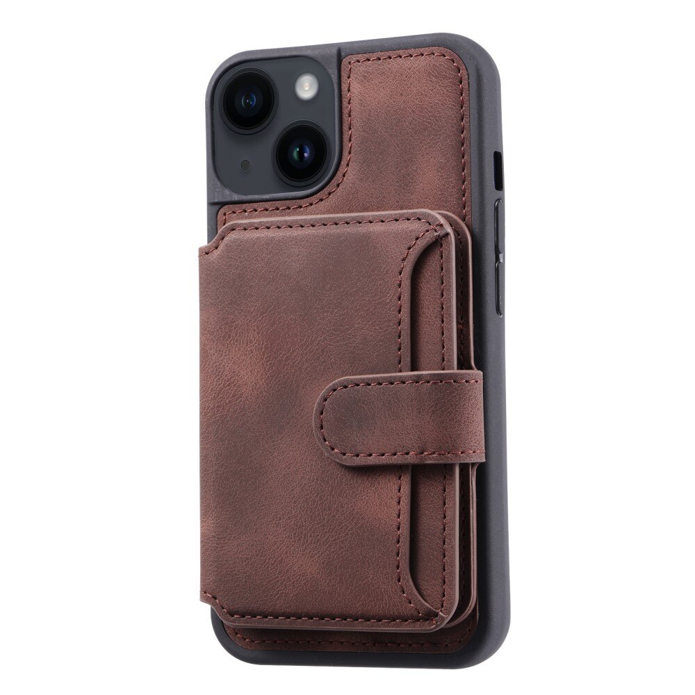 RFID blocking Multi-slot Cover iPhone 15 brun