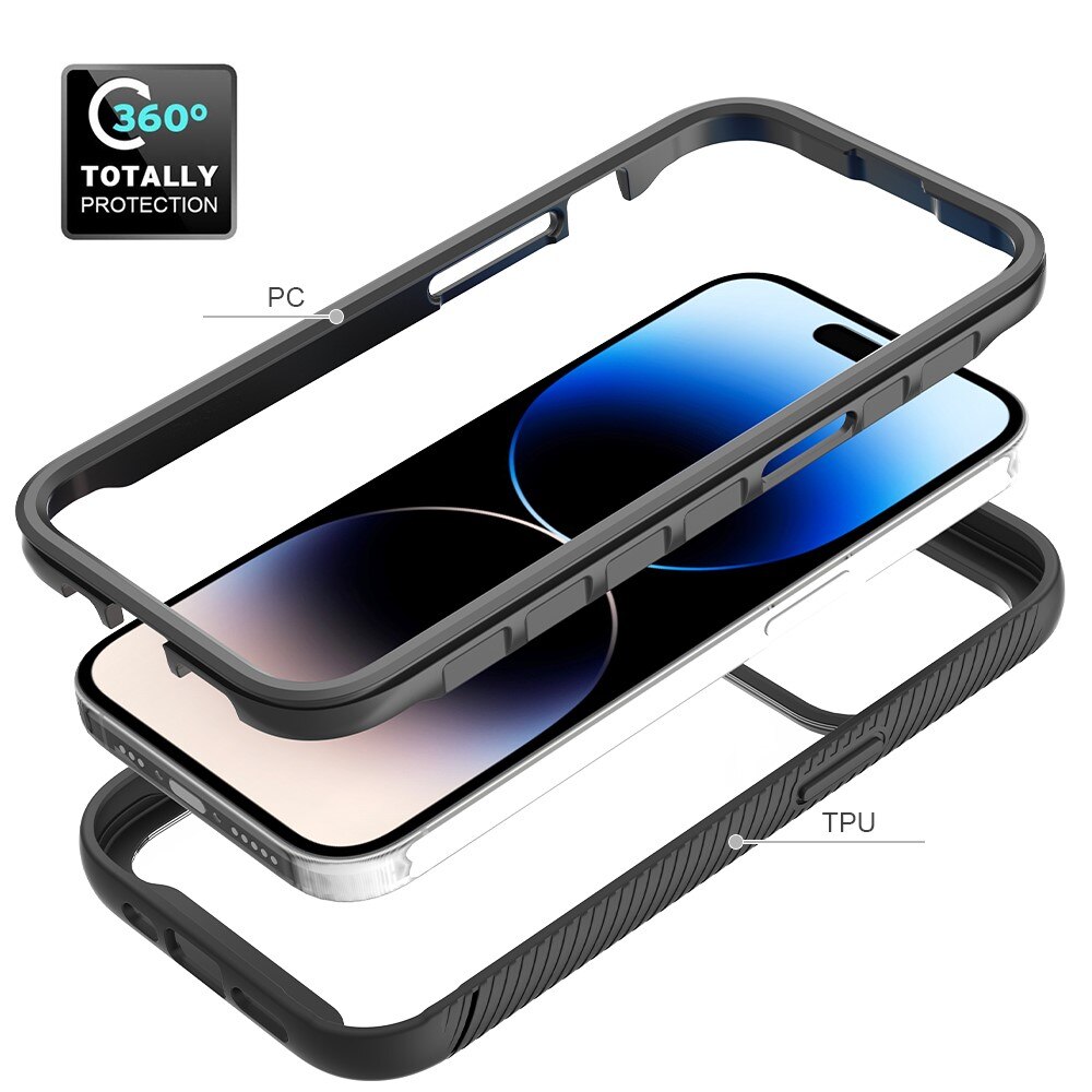 Full Cover Case iPhone 15 Pro Sort